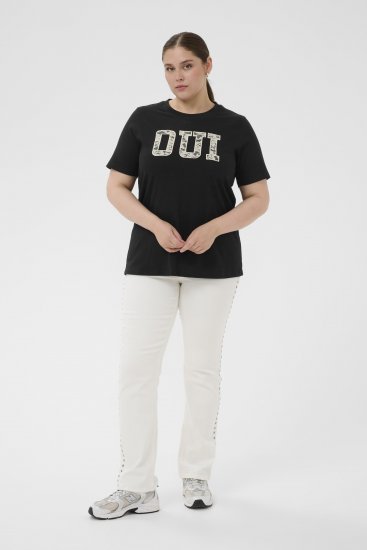 Kaffe Curve Lucie T-Shirt Black - Tricouri - 