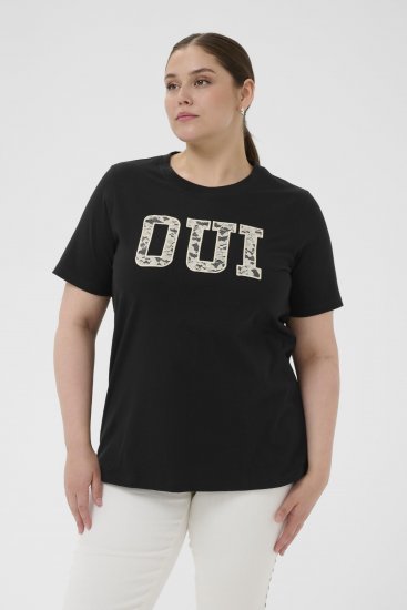 Kaffe Curve Lucie T-Shirt Black - Tricouri - 