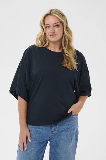 Kaffe Curve Stormi T-Shirt Navy - Tricouri - 