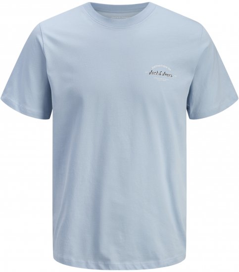 Jack & Jones Brandon T-Shirt Celestial Blue - Tricouri - Tricouri Bărbați Mărimi Mari