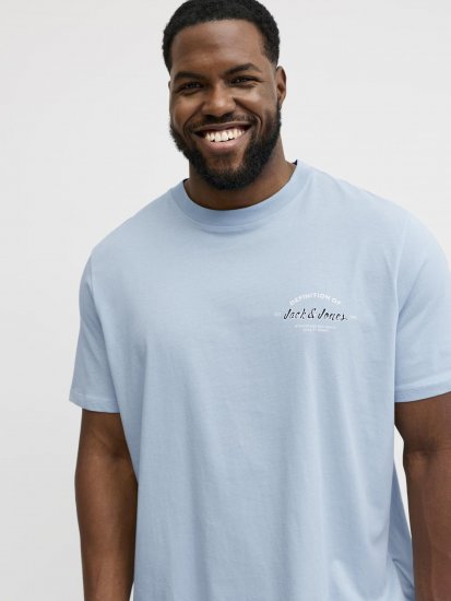 Jack & Jones Brandon T-Shirt Celestial Blue - Tricouri - Tricouri Bărbați Mărimi Mari