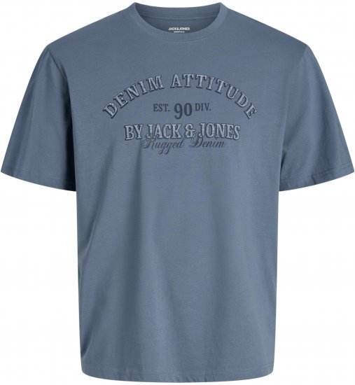 Jack & Jones Edenver T-Shirt Blue - Tricouri - Tricouri Bărbați Mărimi Mari