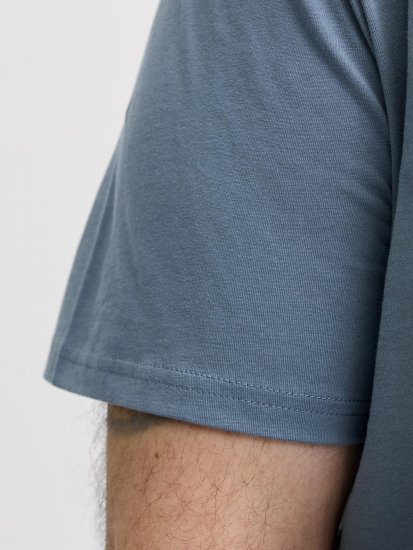 Jack & Jones Edenver T-Shirt Blue - Tricouri - Tricouri Bărbați Mărimi Mari