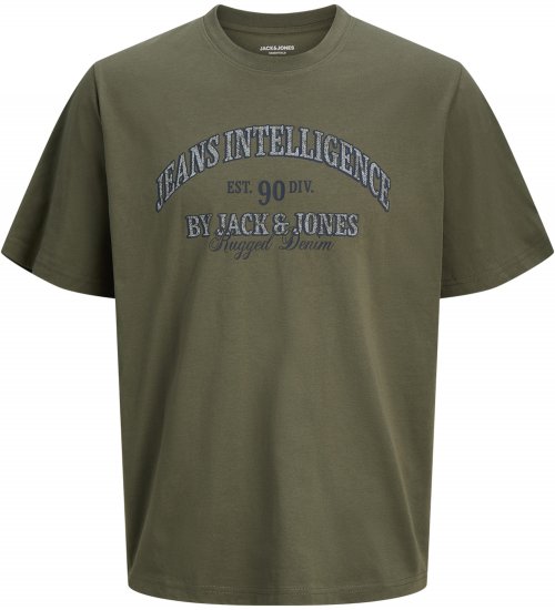 Jack & Jones Edenver T-Shirt Khaki - Tricouri - Tricouri Bărbați Mărimi Mari