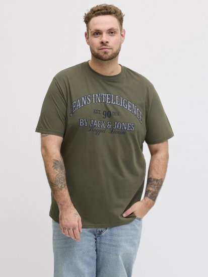 Jack & Jones Edenver T-Shirt Khaki - Tricouri - Tricouri Bărbați Mărimi Mari