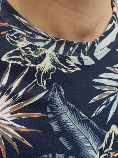 Jack & Jones Honolulu T-Shirt Navy - Tricouri - Tricouri Bărbați Mărimi Mari
