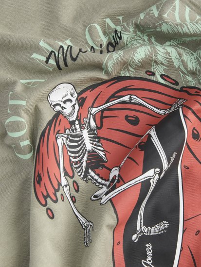 Jack & Jones King Crew Neck T-Shirt Grey - Tricouri cu imprimeu - Tricouri cu imprimeu mărimi mari