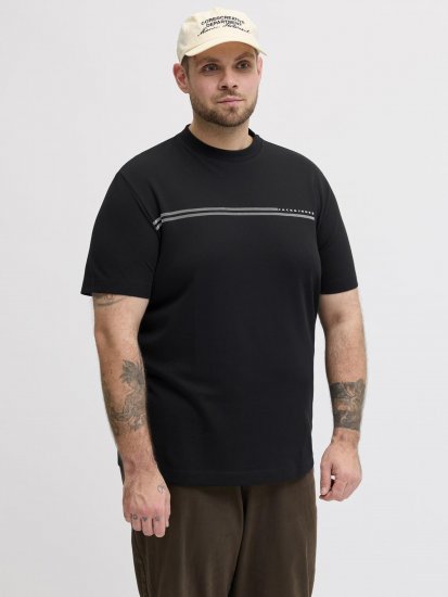 Jack & Jones Cofusion T-Shirt Black - Tricouri - Tricouri Bărbați Mărimi Mari
