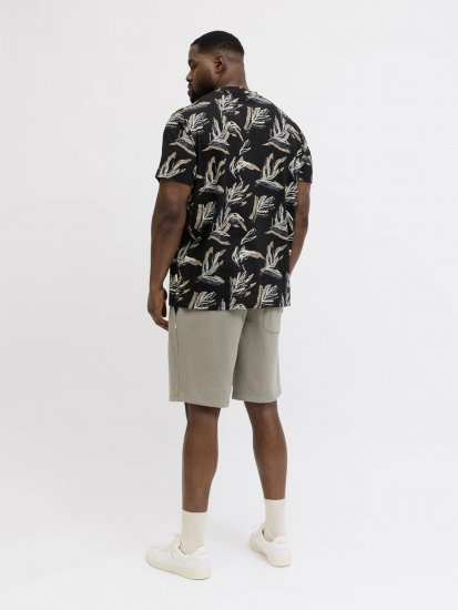 Jack & Jones Montauk T-Shirt Black - Tricouri - Tricouri Bărbați Mărimi Mari