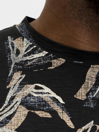 Jack & Jones Montauk T-Shirt Black - Tricouri - Tricouri Bărbați Mărimi Mari