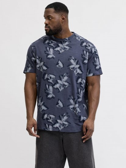 Jack & Jones Montauk T-Shirt Blue - Tricouri - Tricouri Bărbați Mărimi Mari