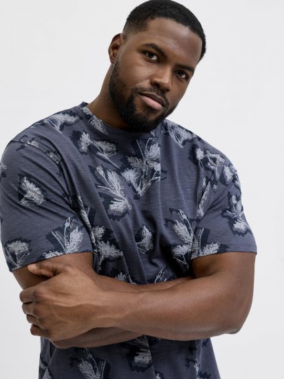 Jack & Jones Montauk T-Shirt Blue - Tricouri - Tricouri Bărbați Mărimi Mari