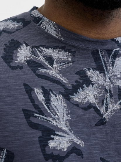 Jack & Jones Montauk T-Shirt Blue - Tricouri - Tricouri Bărbați Mărimi Mari
