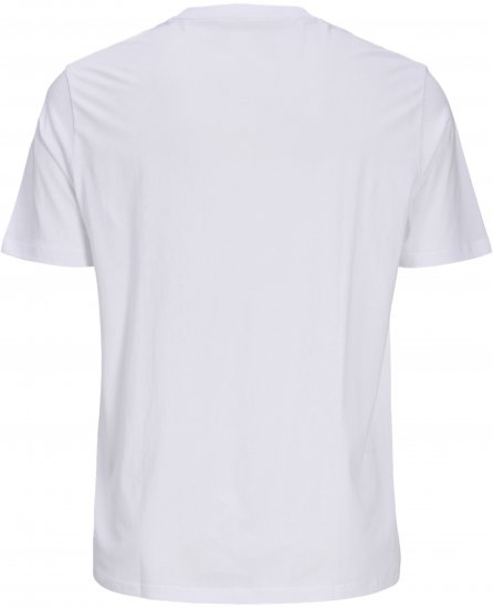 Jack & Jones Blaneo Short Sleeve T-Shirt White - Tricouri - Tricouri Bărbați Mărimi Mari
