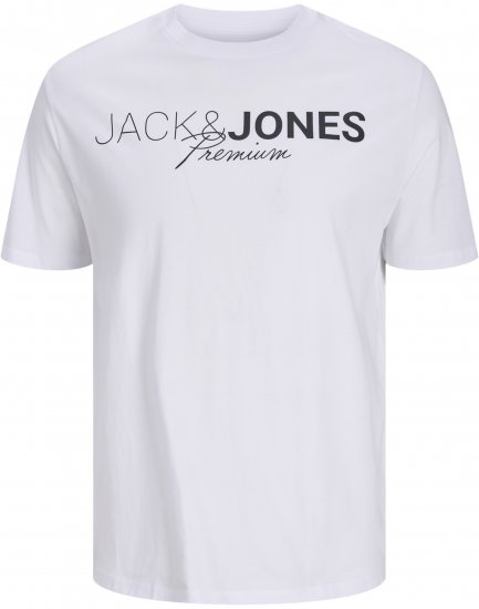 Jack & Jones Blaneo Short Sleeve T-Shirt White - Tricouri - Tricouri Bărbați Mărimi Mari