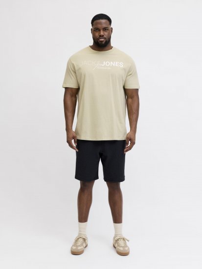 Jack & Jones Blaneo Short Sleeve T-shirt Beige - Tricouri - Tricouri Bărbați Mărimi Mari