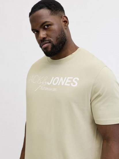 Jack & Jones Blaneo Short Sleeve T-shirt Beige - Tricouri - Tricouri Bărbați Mărimi Mari
