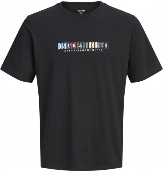 Jack & Jones Nantucket Branding Tricou Negru - Tricouri - Tricouri Bărbați Mărimi Mari