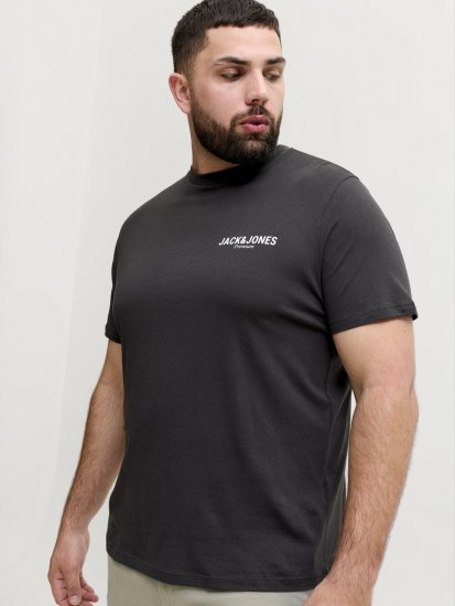 Jack & Jones Oscar T-Shirt Black - Tricouri cu imprimeu - Tricouri cu imprimeu mărimi mari