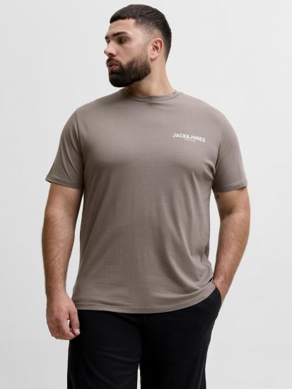 Jack & Jones Oscar T-Shirt Grey - Tricouri cu imprimeu - Tricouri cu imprimeu mărimi mari