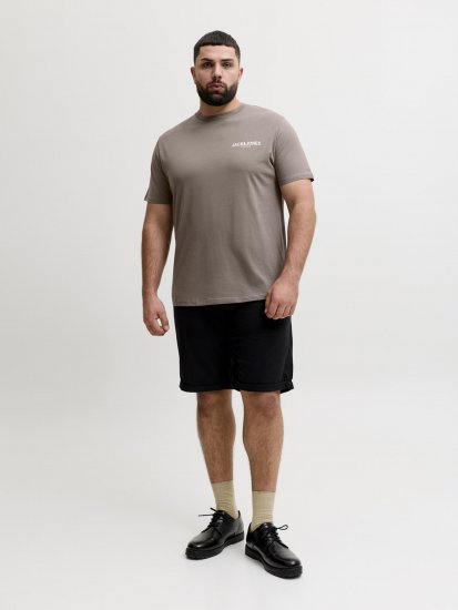 Jack & Jones Oscar T-Shirt Grey - Tricouri cu imprimeu - Tricouri cu imprimeu mărimi mari