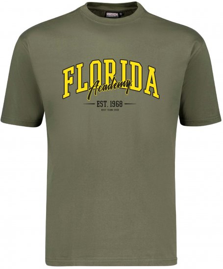 Adamo Florida Comfort Fit T-Shirt Olive Green - Tricouri - Tricouri Bărbați Mărimi Mari