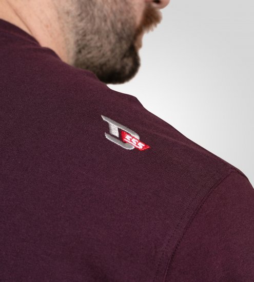 D555 Grimsby Rock n' Roll Skull Printed T-Shirt Burgundy - Tricouri cu imprimeu - Tricouri cu imprimeu mărimi mari