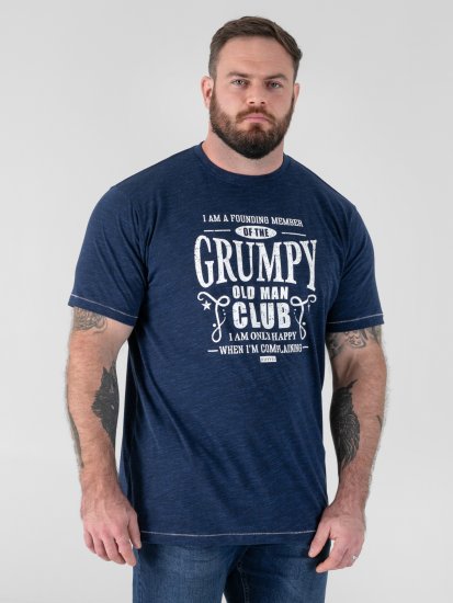D555 Cooper Grumpy Old Man Printed T-Shirt Navy - Tricouri cu imprimeu - Tricouri cu imprimeu mărimi mari