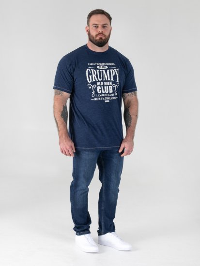 D555 Cooper Grumpy Old Man Printed T-Shirt Navy - Tricouri cu imprimeu - Tricouri cu imprimeu mărimi mari