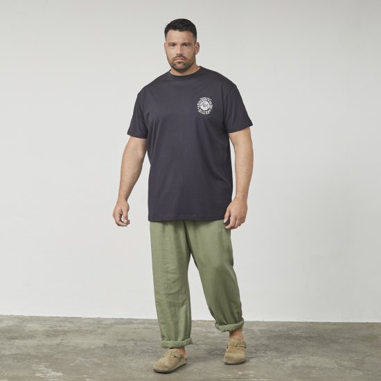 North Latitude 61122 Tricou Cu Imprimeu Negru - Tricouri - Tricouri Bărbați Mărimi Mari