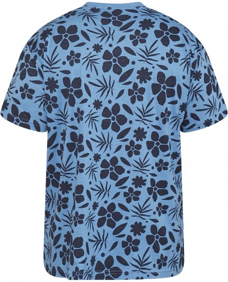 North Latitude 61123 Tricou Cu Imprimeu All Over Albastru Mediu - Tricouri - Tricouri Bărbați Mărimi Mari