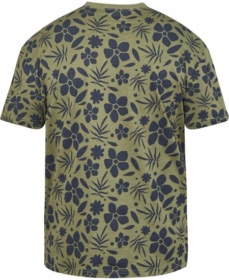 North Latitude 61123 Tricou Cu Imprimeu All Over Verde Măsliniu - Tricouri - Tricouri Bărbați Mărimi Mari