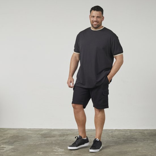 North Latitude 61125 Superflex Piqué Tricou Negru - Tricouri - Tricouri Bărbați Mărimi Mari