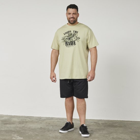 North Latitude 61315 Tricou Cu Imprimeu Verde Prafuit Deschis - Tricouri - Tricouri Bărbați Mărimi Mari