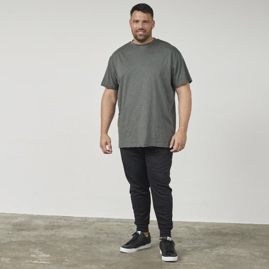 North Latitude 61317 Tricou Slub Cu Imprimeu Pe Spate Verde Prafuit Închis - Tricouri - Tricouri Bărbați Mărimi Mari
