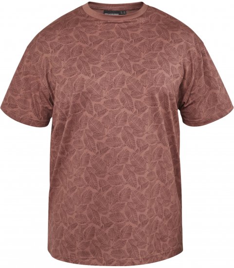 North Latitude 61318 Tricou Cu Imprimeu All Over Maro Coniac - Tricouri - Tricouri Bărbați Mărimi Mari