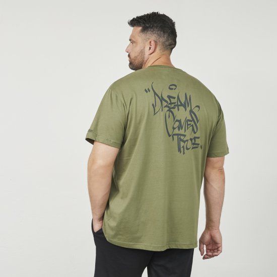 North Latitude 61320 Tricou Cu Imprimeu Pe Spate Verde Măsliniu - Tricouri - Tricouri Bărbați Mărimi Mari