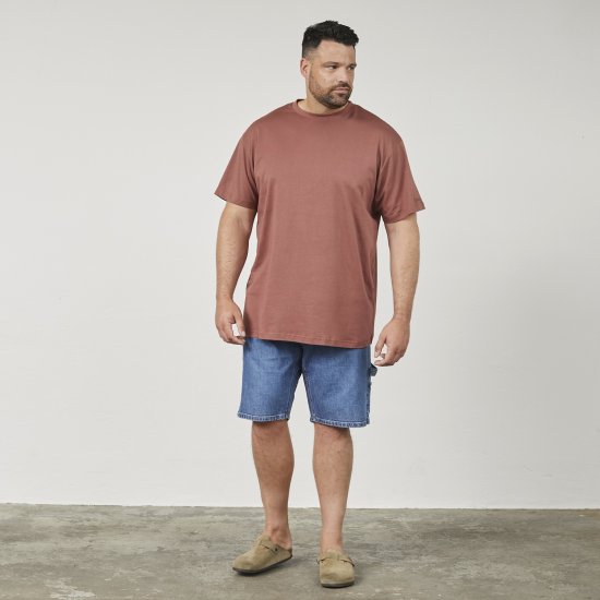 North Latitude 61320 Tricou Cu Imprimeu Pe Spate Maro Coniac - Tricouri - Tricouri Bărbați Mărimi Mari