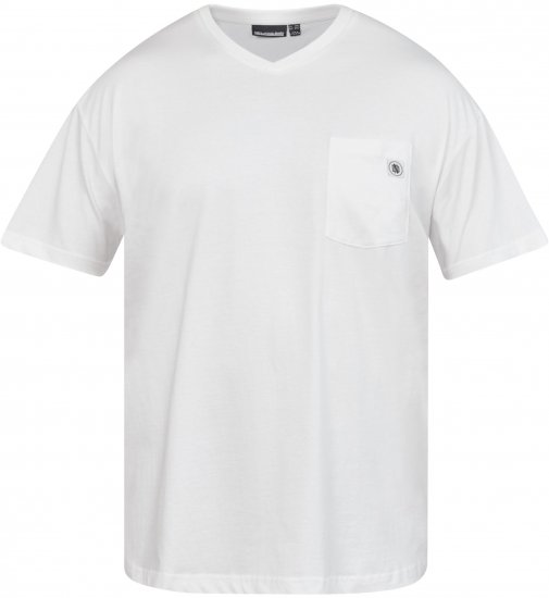 North Latitude 61322 Tricou Cu Decolteu În V Alb - Tricouri - Tricouri Bărbați Mărimi Mari