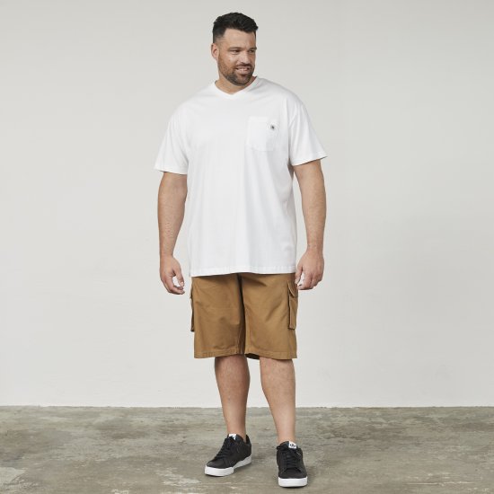 North Latitude 61322 Tricou Cu Decolteu În V Alb - Tricouri - Tricouri Bărbați Mărimi Mari