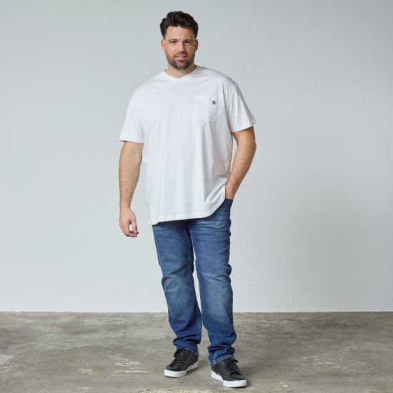 North Latitude 61322 Tricou Cu Decolteu În V Alb - Tricouri - Tricouri Bărbați Mărimi Mari