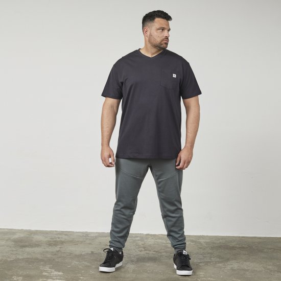 North Latitude 61322 Tricou Cu Decolteu În V Negru - Tricouri - Tricouri Bărbați Mărimi Mari