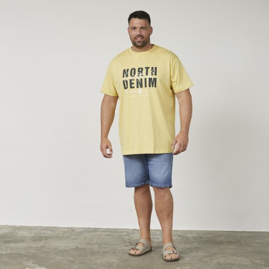 North Latitude 61335 Tricou Slub Cu Imprimeu Porumb - Tricouri - Tricouri Bărbați Mărimi Mari