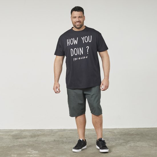 North Latitude 61353 FRIENDS Tricou Negru - Tricouri - Tricouri Bărbați Mărimi Mari