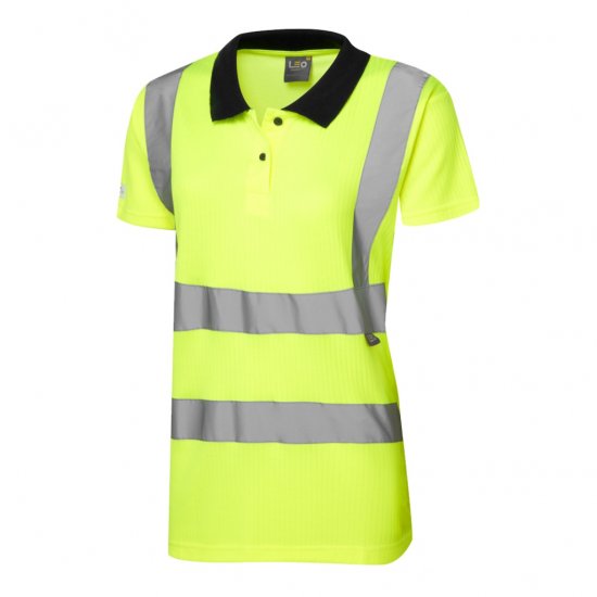 Leo Lana EcoViz Comfort Women's Polo Shirt Yellow - Haine de lucru - 