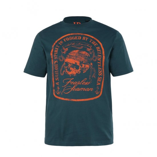 JP1880 T-Shirt Fearless Seaman Blue - Tricouri - Tricouri Bărbați Mărimi Mari