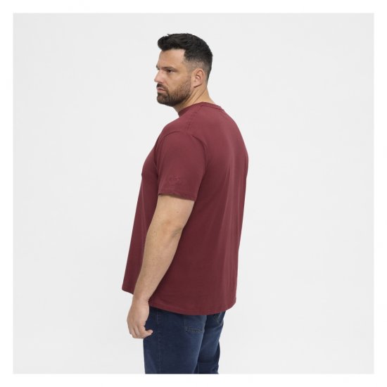 North Latitude T-Shirt O-Neck Bordeaux - Tricouri - Tricouri Bărbați Mărimi Mari