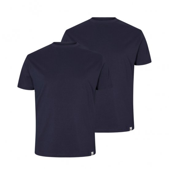 North Latitude Denim 2-Pack T-Shirt Navy Blue - Tricouri - Tricouri Bărbați Mărimi Mari