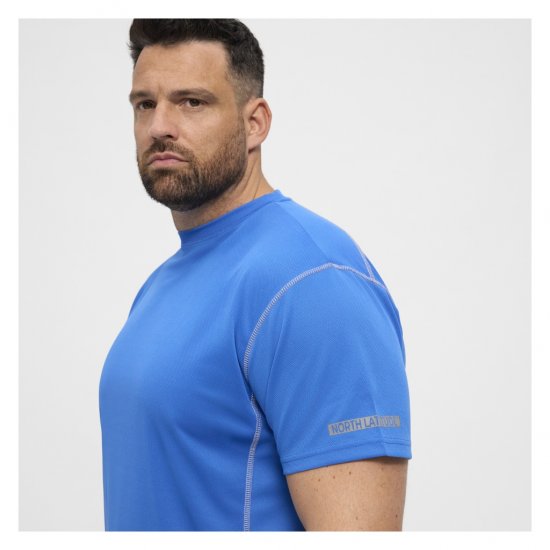 North Latitude Sport Tech T-Shirt Cobolt Blue - Tricouri - Tricouri Bărbați Mărimi Mari