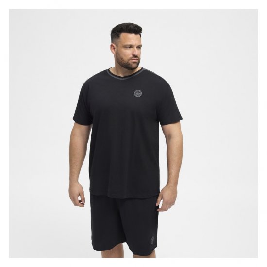 North Latitude Pyjama T-Shirt V-Neck Short Sleeve Black - Pijamale/Haine de casă - Pijamale Bărbați Mărimi Mari